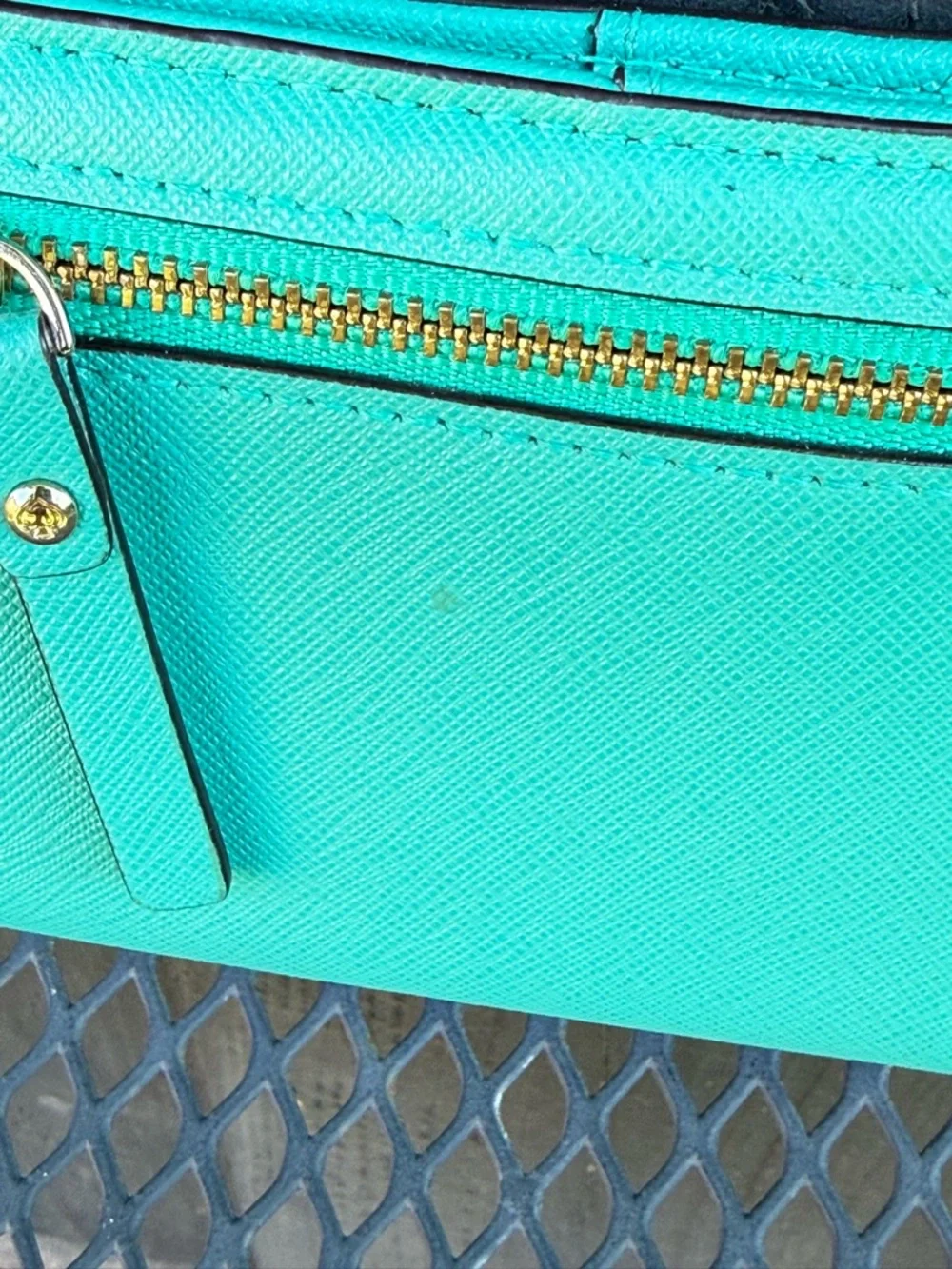 kate spade Turquoise Saffiano Leather “Stacy” bifold wallet - Picture 5 of 7